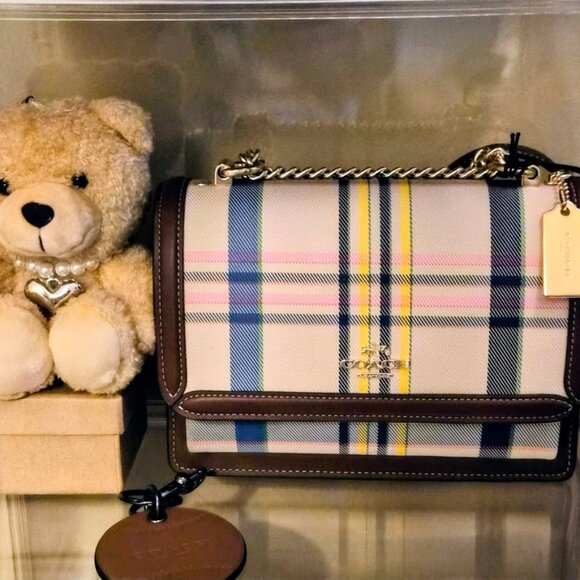 Klare Crossbody Bag With Plaid Print - Picture 1 of 14